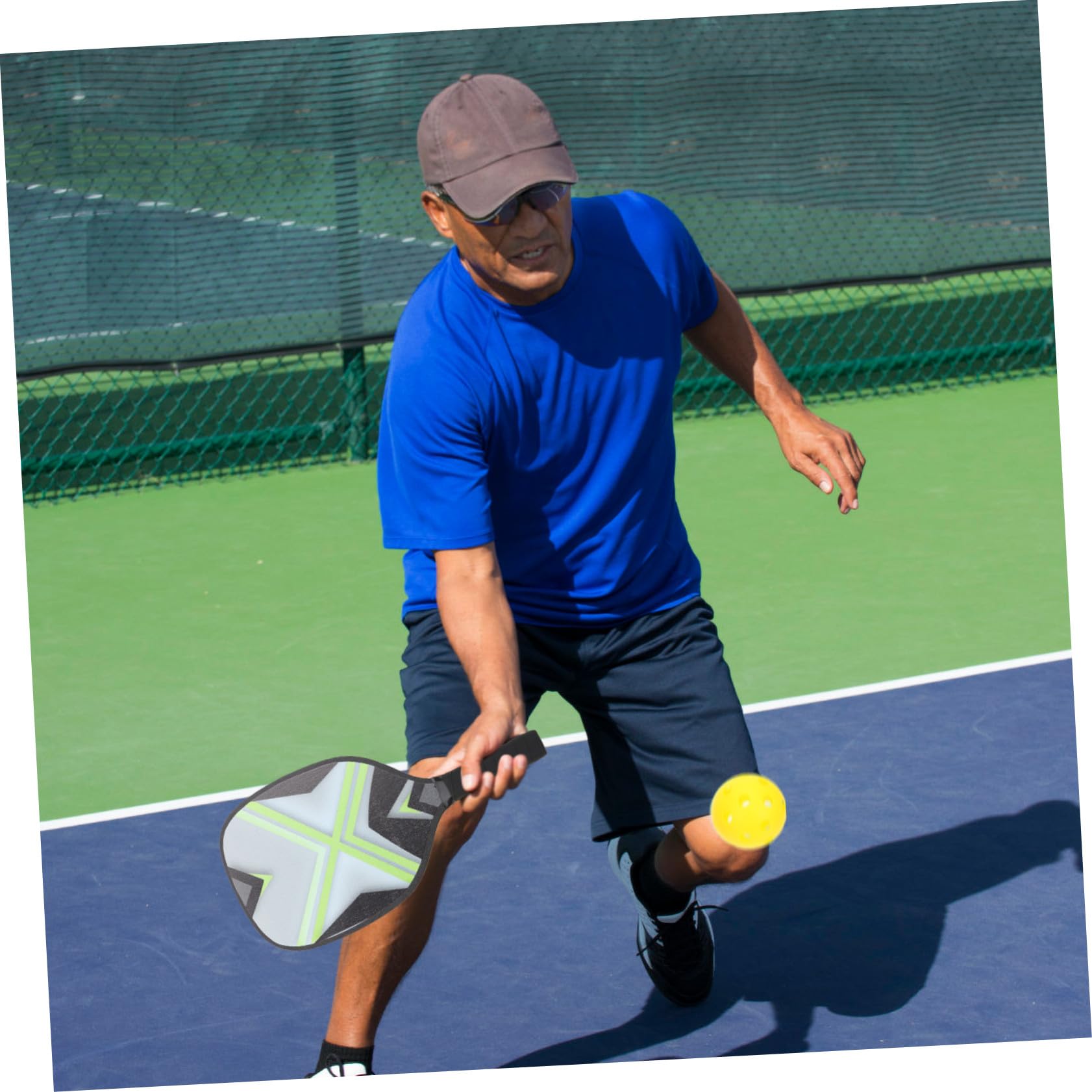 POPETPOP Pickleball con Racchette Antiscivolo e Palline Resistenti Kit Portatile per Sport all Manico Confortevole e Materiali Abs e Legno Duraturi