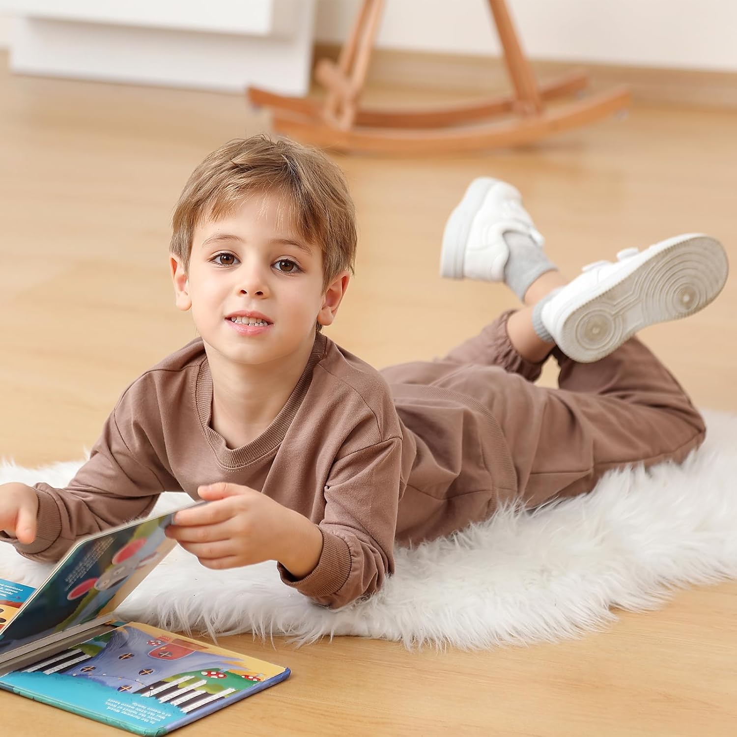 Toddler Boy Fall Outfits 3T 4T 5T Boys Clothes Kids Solid Sweatsuits Cotton Sweatshirt and Pants Clothing Sets - Image 4