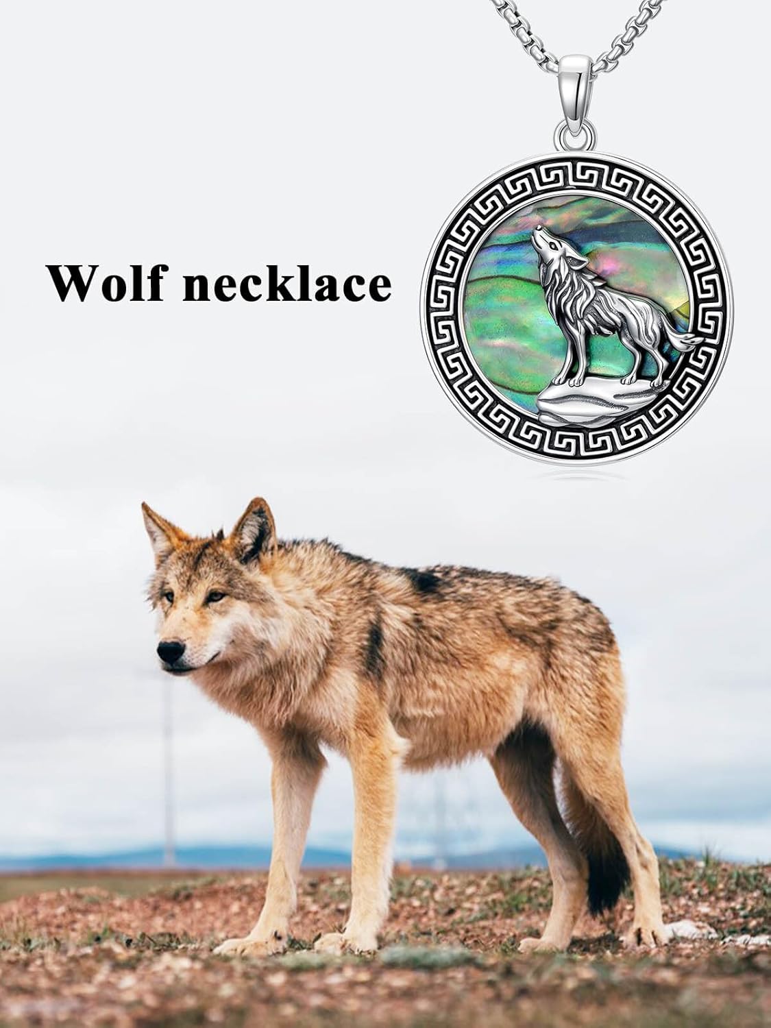 WINNICACA Christmas Gifts Wolf Necklace for Men Women Sterling Silver Wolf Pendant Viking Necklace Jewelry Gifts for Men Father Son - Image 5