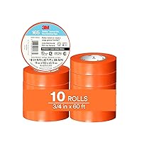 Vista 11 de 3M Temflex Cinta Eléctrica de Vinilo Multiusos 165, Blanca, 3/4 pulg x 60 pies (19 mm x 18 m), Paquete de 10 Rollos