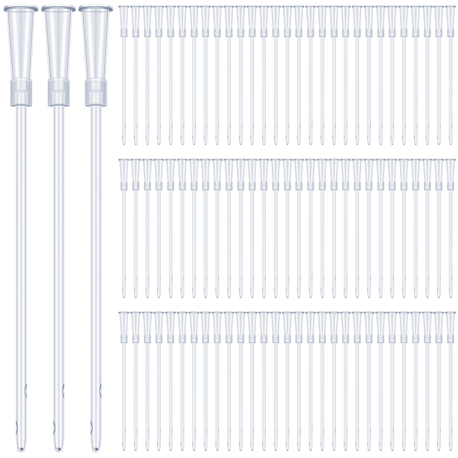 Nuanchu 90 Pcs PVC Catheter Tubes Kit Replacement Fr12 Flexible Clear