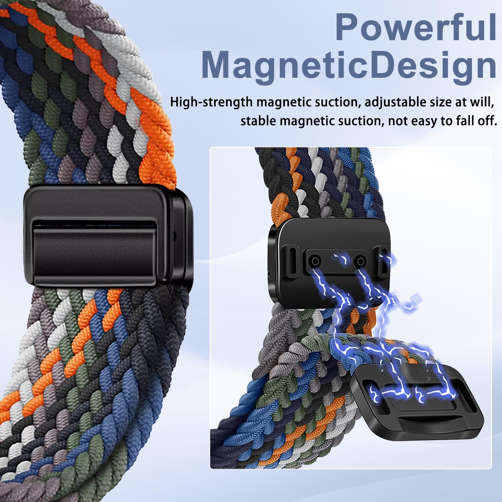 Cinturino In Nylon Intrecciato 20mm Per Garmin Vivoactive 5, Venu 2 Plus, Forerunner 245 E Molti Altri - Regolabile E Traspirante