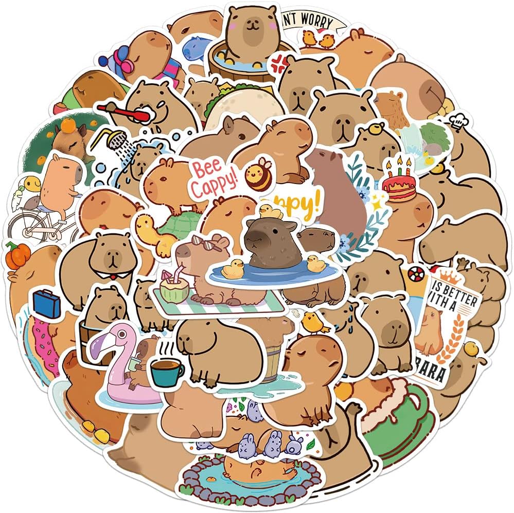 Kids Sticker Pack of 50 Stickers Waterproof Durable Stickers for Laptops, Computers, Water Bottles
