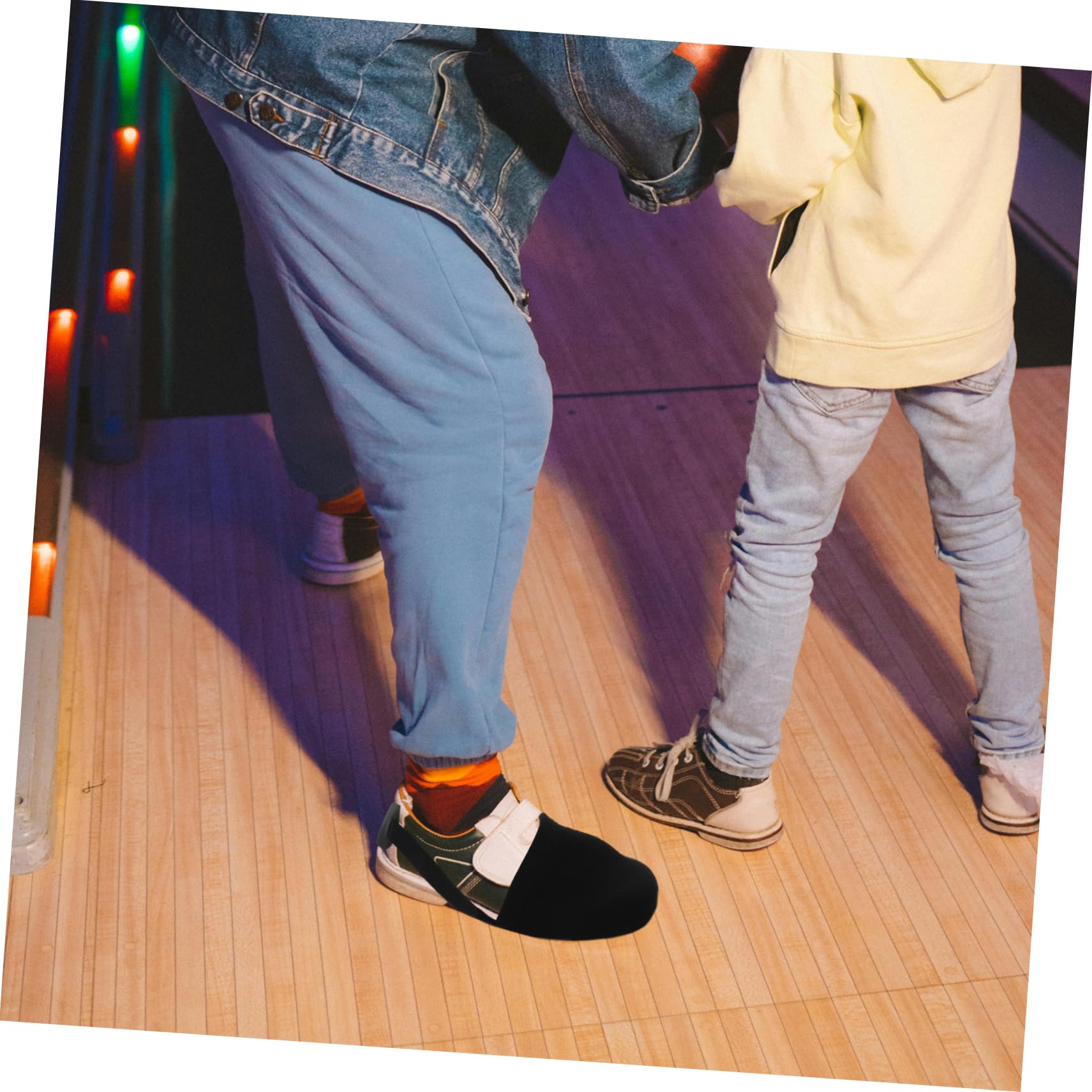 WOONEKY 1 Pair Bowling Shoe Sliders with Cloth Material Efficient and Space Saving Slipping Mat Flexible and Easy to Use Covers for Men Women