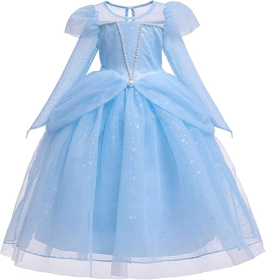 シンデレラ Cinderella ドレス 長袖 プリンセス ハロウィン コスプレ 仮装 コスチューム ディズニー お姫様 子供服 コットン ディズニー ハロウィン お姫 シンデレラc シンデレラc 110 キッズコスチューム おもちゃ Amazon