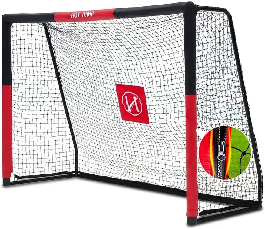 Soccer Goal for Backyard,6x4/8x5/10x6.5/12x6.5ft Metal Soccer, Soccer Goal for Kids 8-12, Soccer net with Zipper Design, Easy Assemble, Weatherproof Foam Padded Goal Post, Adults