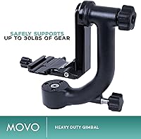 Vista 4 de Movo GH700 - Cabezal de trípode DSLR profesional con placa de liberación rápida Arca-Swiss - para fotografía de aves y vida silvestre al aire libre