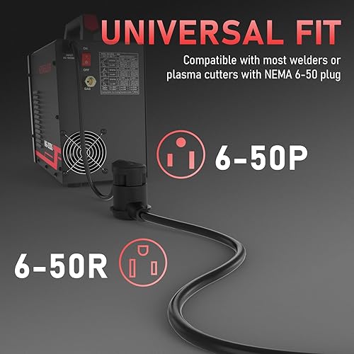 Miniatura 5 de YESWELDER Cable de extensión de soldador de 15 amperios, 40 pies, 250 voltios, extensión de alimentación de 12 AWG para máquinas de soldar, NEMA