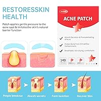 Vista 6 de Parche para espinillas para acné, hidrocoloide absorbente, lindas cubiertas de estrellas para espinillas de estrellas para rostro, parches