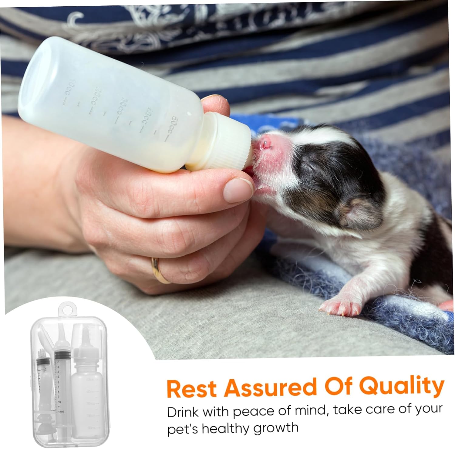 Levemolo Insulated Bottle Feeder Bottle Feeding Kit Nursing Brush Animal Supplies