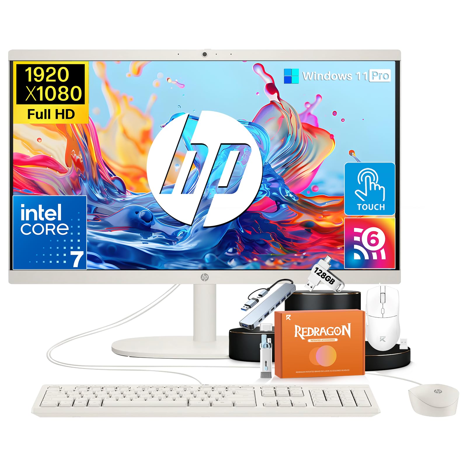 Amazon.com: HP All in One Desktop Computer, Windows 11 Pro, 27