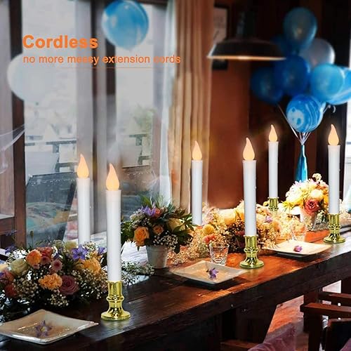 Miniatura 7 de SUNSGNE - Velas para ventana operadas con batería, velas sin llama para ventana con temporizador automático para decoración navideña de mesa en el