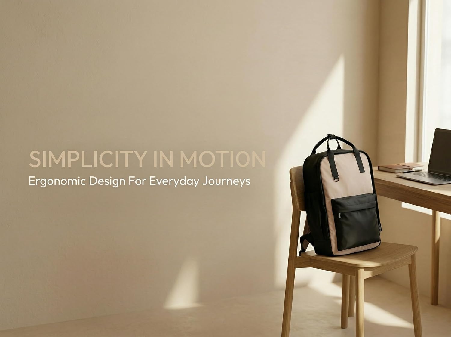 Small Beige Aesthetic Backpack for Women,Cute Stylish Purse backpack for Women,Elegant Simple Mordern, Multi colored Bookbag for College (Beige)