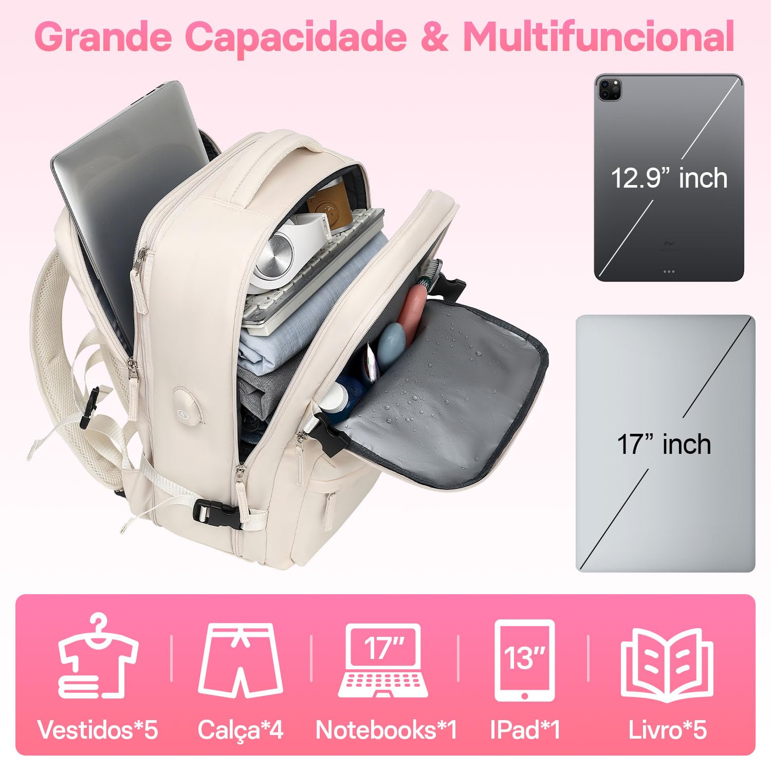 Romantic Crown Mochila de Viagem Expansivel Avião Grande Feminina,Mochila Executiva Masculina Impermeável Reforçada para Notebook,Casual Esportes Hiking Escola Presente em promoção! Veja a oferta e mais achadinhos de Bolsas 5 Hoje é o melhor dia para comprar Romantic Crown Mochila de Viagem Expansivel Avião Grande Feminina,Mochila Executiva Masculina Impermeável Reforçada para Notebook,Casual Esportes Hiking Escola Presente com aquele preço maroto! Promoção! Aproveite a oferta! 5