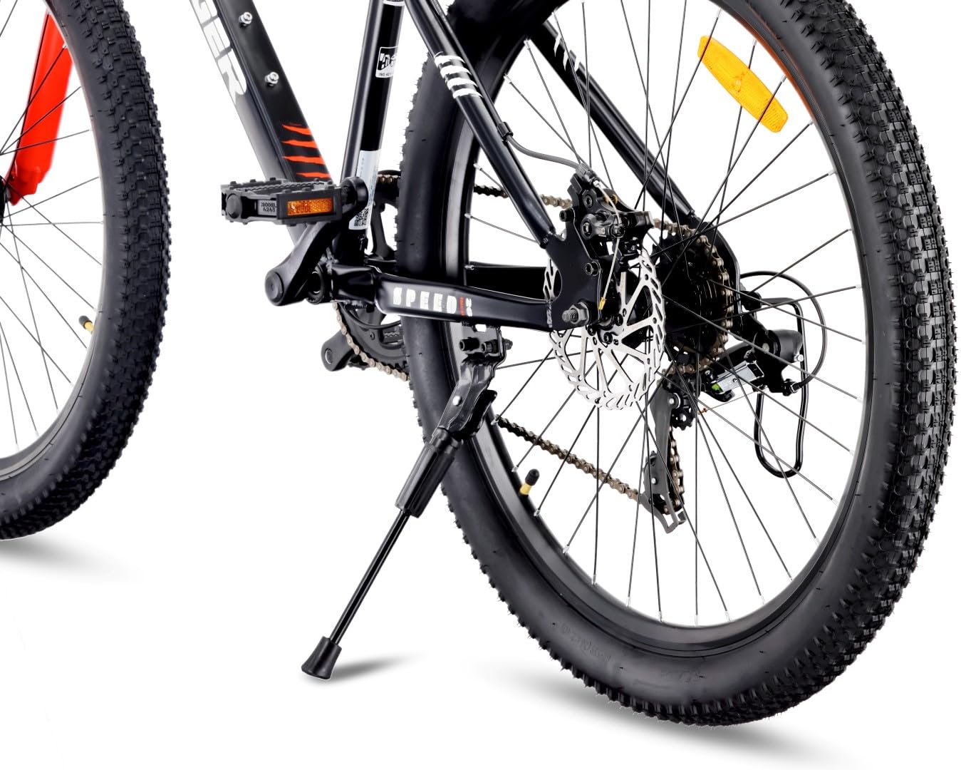 sun baby TIGER BIKE Bicicletta da 26 pollici, mountain bike per ragazzi e uomini, bici da montagna 26" - telaio in acciaio, 7/21 marce, freni a disco, ammortizzatore