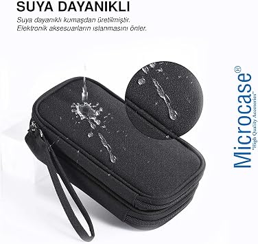 Microcase Portable Waterproof Double Layer Zipper 8 Compartment Hard Disc Travel Bag Organizer Al4210