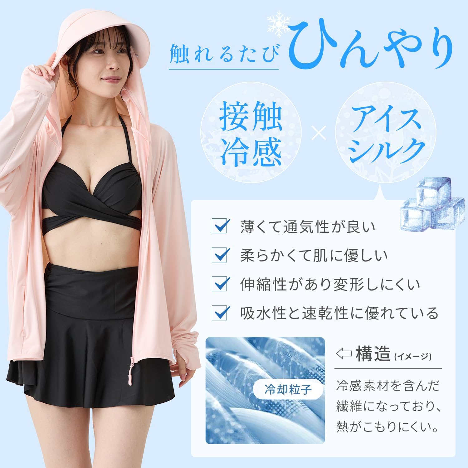 フェイスメッシュ ラッシュガード パーカー フード付き