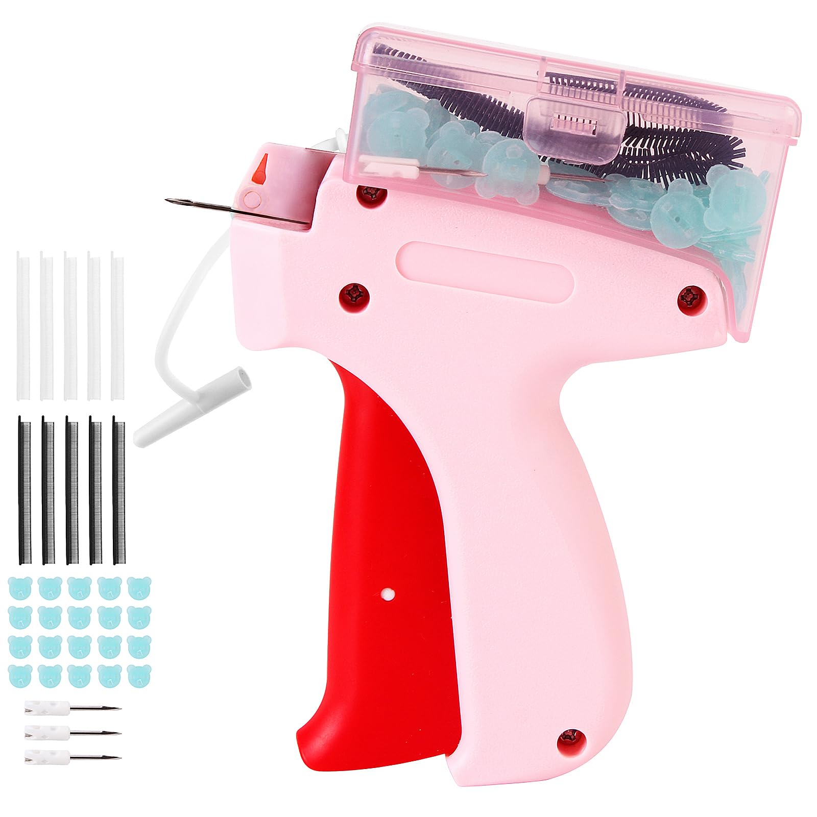 Stitchy Mini Stitch Gun with 3 Fine Needles,100 Buckles,4000 Pcs Fasteners.Stitchy Quick Clothing Fixer,Speedy Clothing Fixer,Stitch Gun for Clothes,Tagging Gun for Clothing (stitchy-D)