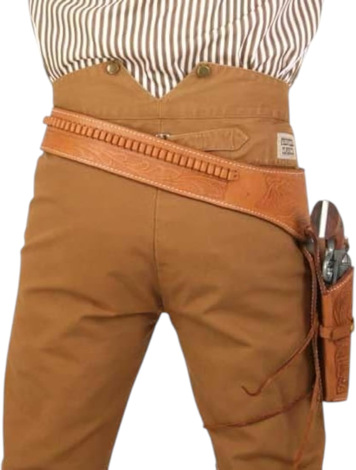 Wild West Gun Holster with Belt .22 .35/357 .44/45 Caliber Old Western Cowboy Hand Tooled Pistol Revolver Holder Fit for 6''-9'' Barrel