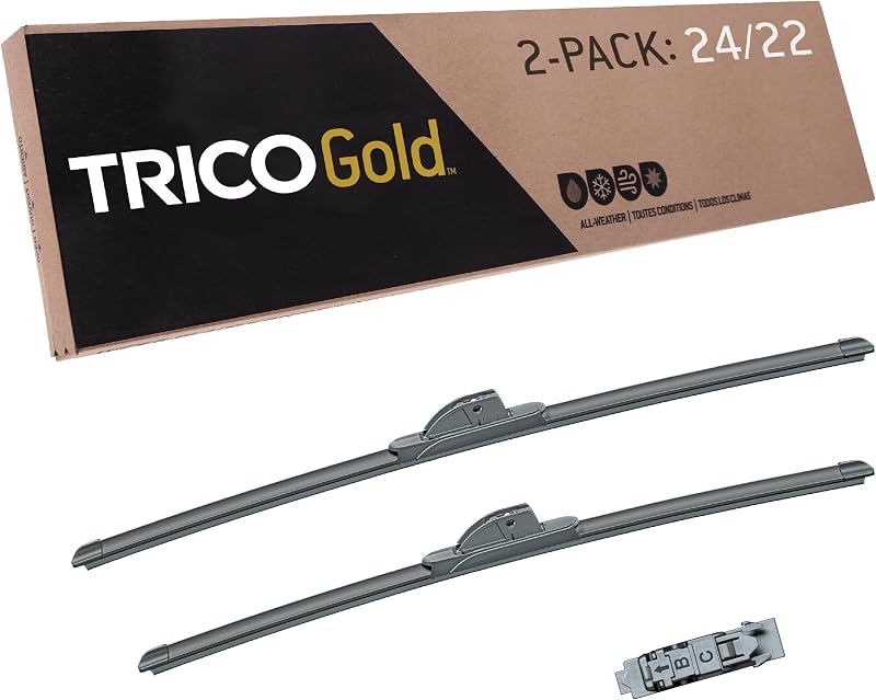 Palhetas do limpador de para-brisa TRICO Gold 24" + 22" para veículos selecionados – Conjunto com 2