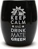 Mate Green Ceramico jar, 10x10x10, Black