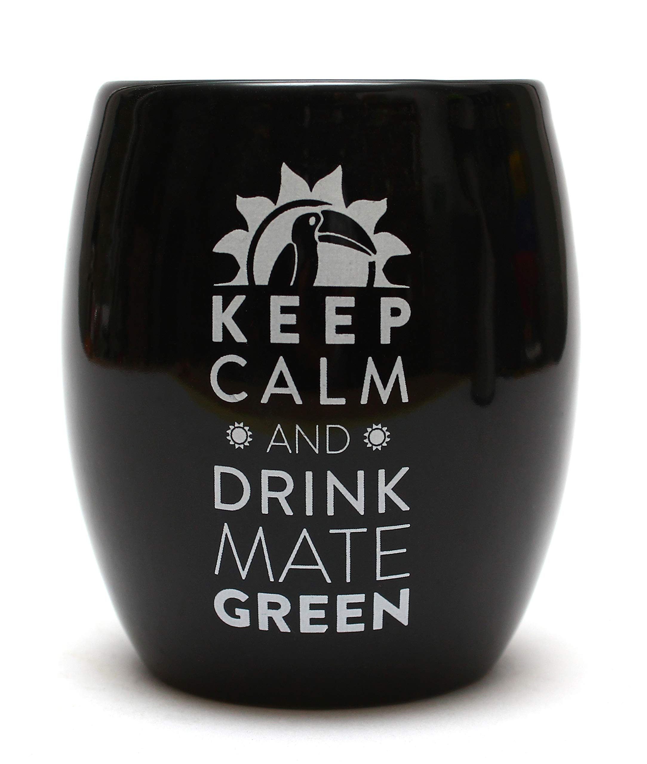 Mate Green Ceramico Jar, Black, 10x10x10