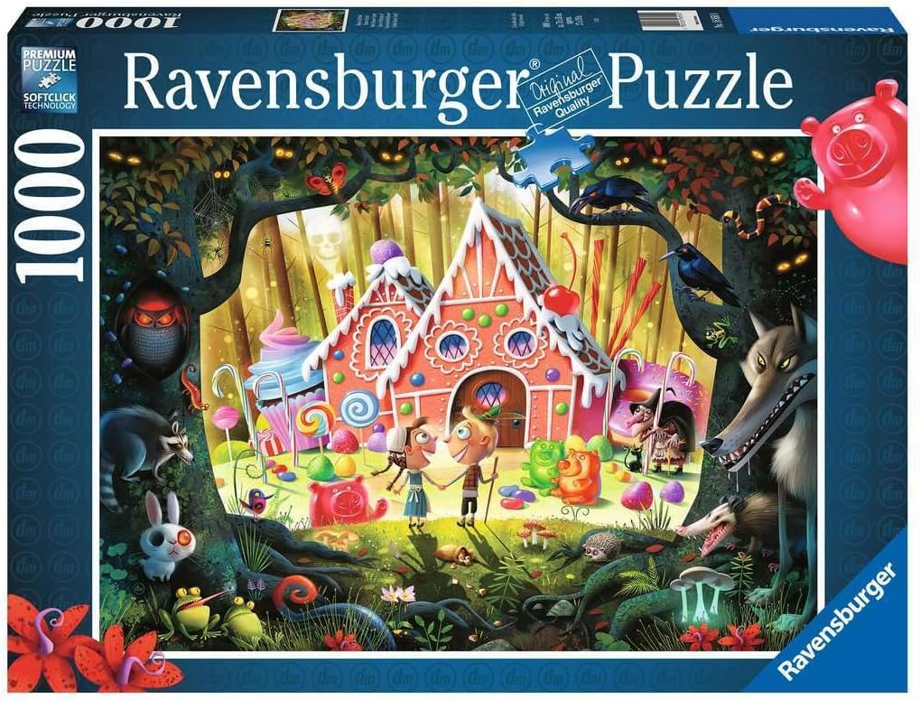 Hansel and Gretel Beware! 1000 Piece Jigsaw Puzzle for Adults and Kids | Unique Softclick Technology | Vibrant and Glare-Free | Sustainable Forestry Practices