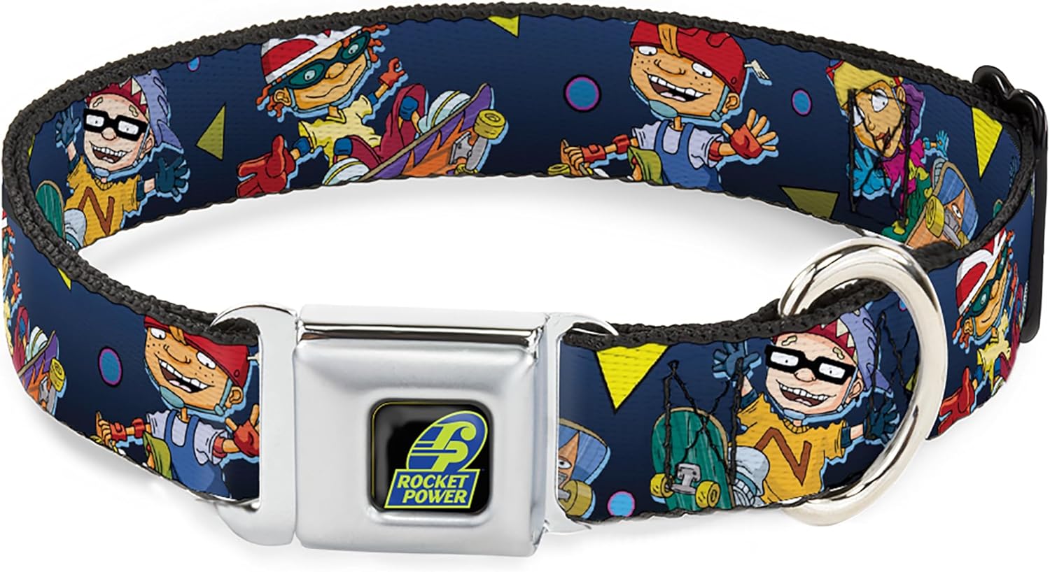 Buckle-Down Seatbelt Dog Collar - Candy Hearts Pattern 1 Inch Wide For 11-17 Inch Neck