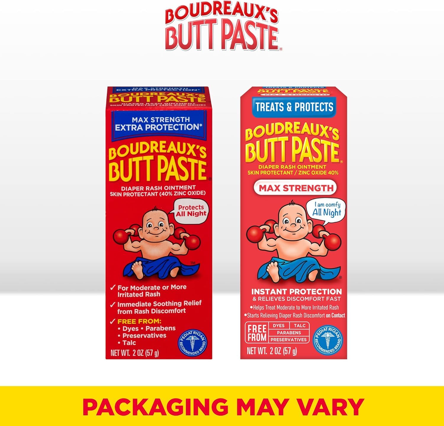 Boudreaux's Maximum Strength Butt Paste, Relieves and Prevents Diaper Rash, 2oz Tube (Pack of 1)