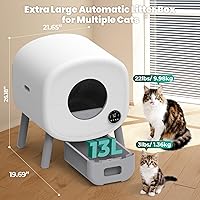 Vista 5 de Caja de arena autolimpiante: caja automática para gatos con control de aplicación, sistema de limpieza inteligente sin olor para múltiples gatos