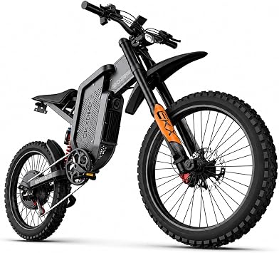 X21 MAX Electric Dirt Bike for Teens Adults 8000W Peak Motor 60MPH Max Seed Electric-Motorcycle,60V 30Ah Battery ebike 19" Off Road Tire Dual Suspension&Braking Mountain Off-Road EBike