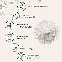 Vista 3 de Micro Ingredients Polvo de calostro bovino, 8 onzas Alimentado con pasto, liofilizado IgG natural e IgA Apoya la salud inmune e intestinal
