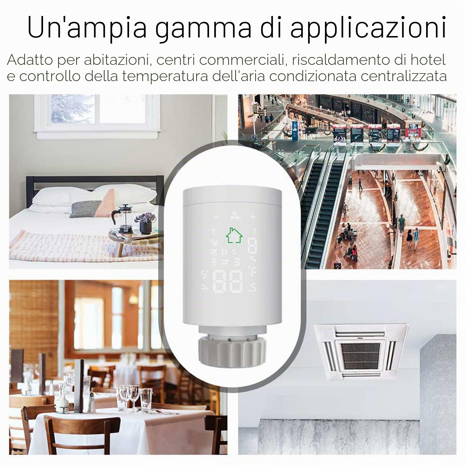 Wifi Zigbee3.0 TRV Valvola termostatica Termostatica Radiatore Controller Heater Voice & APP Telecomando