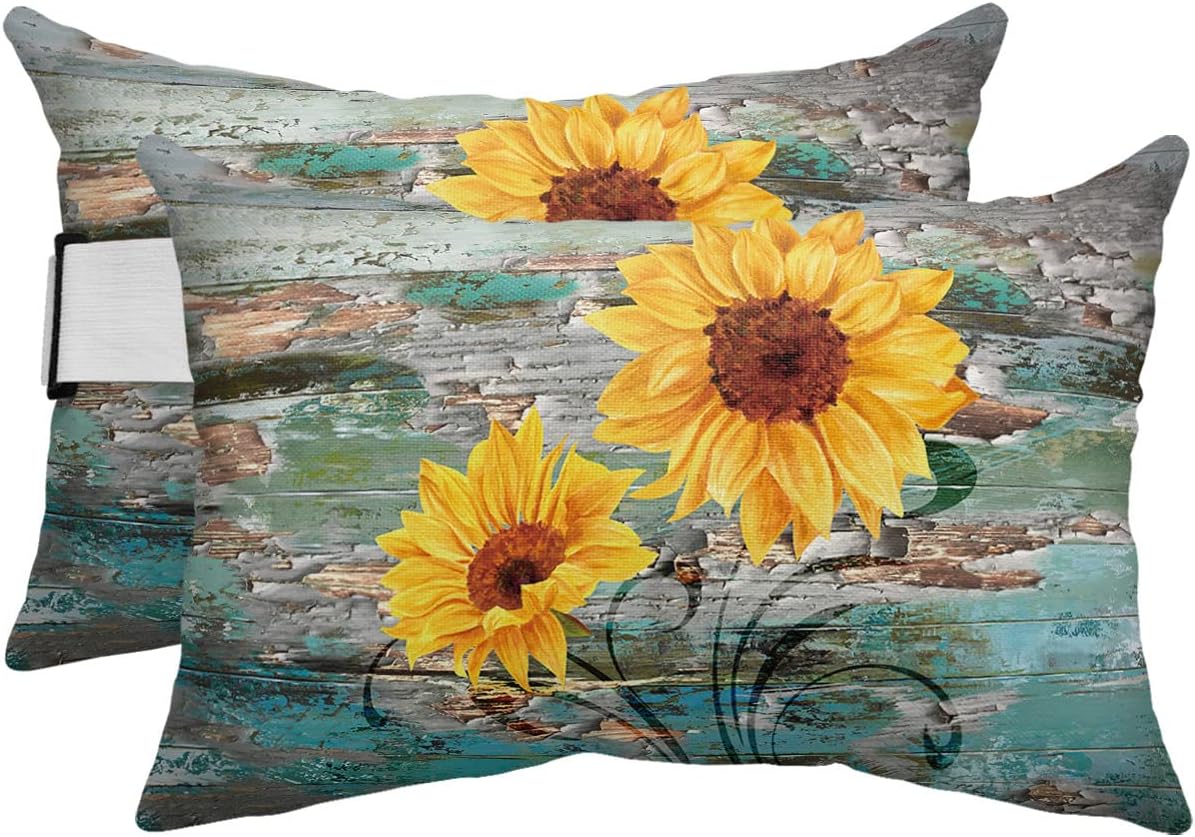 Outdoor Pillows with Insert & Elastic Stripe, Summer