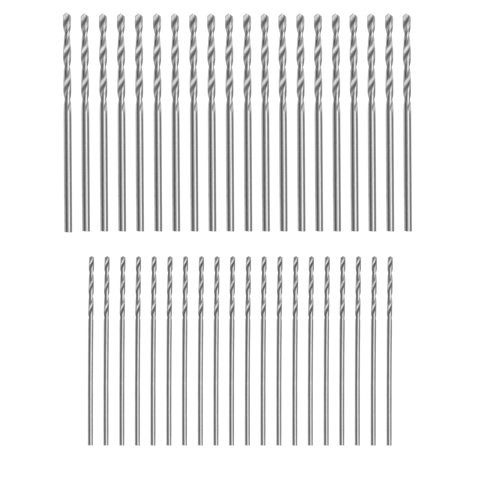 LT Easiyl 40 Pcs HSS Mini Twist Drill Bit Set Metal Metric Double Groove Drill Bit Including 1.5mm 1mm Drill for Wood Plastic Soft Metal Iron Aluminum Wood Plastic