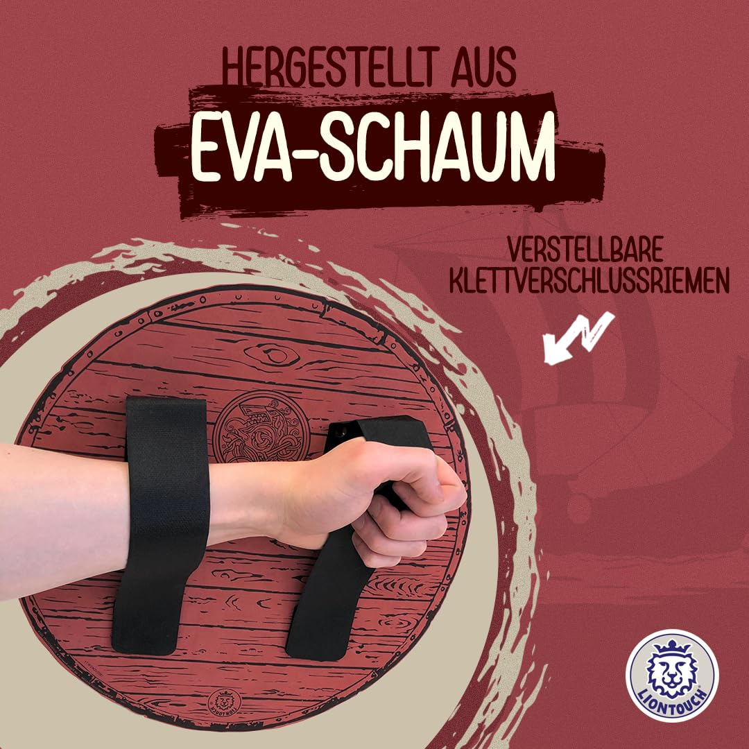 Liontouch - Wikingerschild | Für Kinder ab 3 Jahren | Chief Haralds mittelalterliches Spielzeug für kleine Krieger Rollenspiele | Sicheres & langlebiges Kampf-Accessoire für Verkleidung & Kostüme