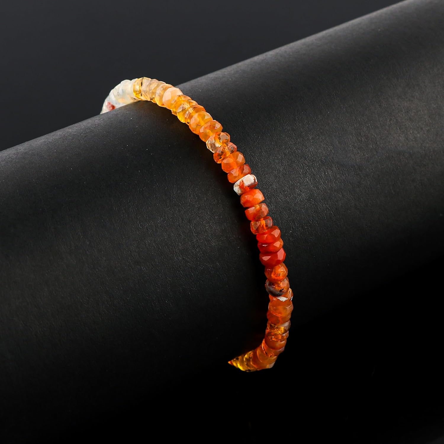 Natural Gemstones Beaded Bracelets, Assorted Beads Stones, Handmade Boho Hypoallergenic Jewelry for Women, Chakra Healing Crystals, Silver Adjustable Chain-7+1inch - Image 3