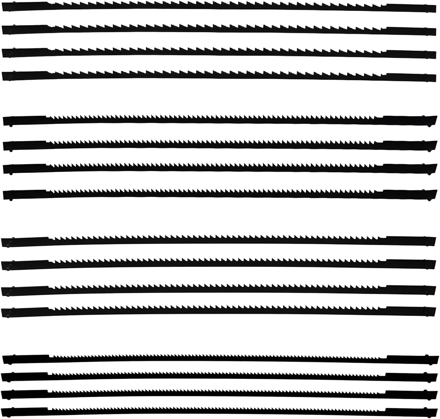 Scroll Saw Blades 10/15/18/24 Teeth Pinned Scroll Saw Blade for Sawing Timber/Plastic/Foam/Soft Metals - 16pcs