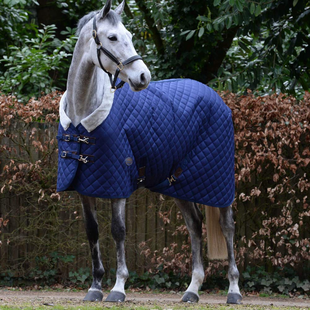 Weatherbeeta Comfitec Deluxe Diamond - Manta para Cama de Matrimonio (Cuello estándar), Color Azul Marino, 6'