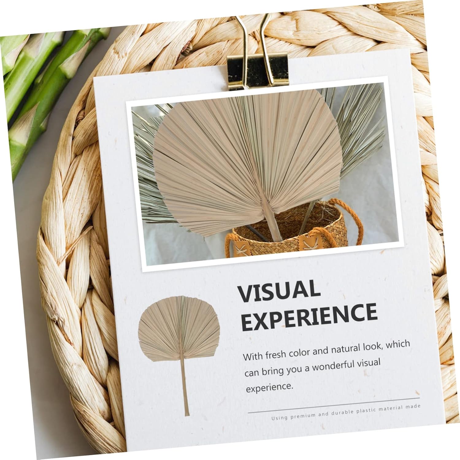 Baluue Sunflower Fan Leaf Decoration Artificial Plants Palm Leaves Indoor Plant Coconut Dried Palm Fan Leaf