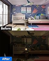 Vista 6 de Sumobaby - Cortinas opacas para dormitorio portátiles de 42"x60", sin taladro, con cintas de gancho y bucle mejoradas, 100% cobertura de ventana