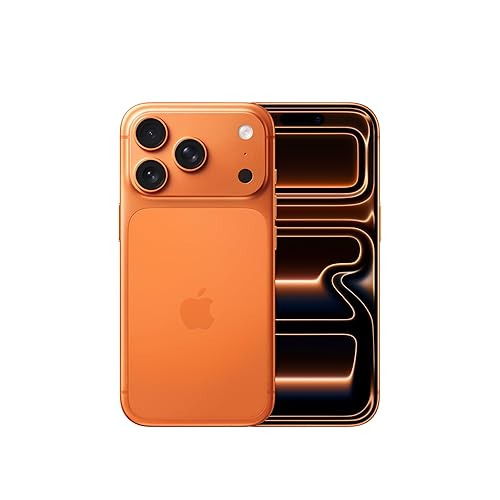 Apple iPhone 17 Pro 256 GB: 6.3-inch Display with ProMotion up to 120Hz, A19 Pro Chip, Breakthrough Battery Life, Pro Fusion Camera System with Center Stage Front Camera; Cosmic Orange - Cosmic Orange - 256 GB