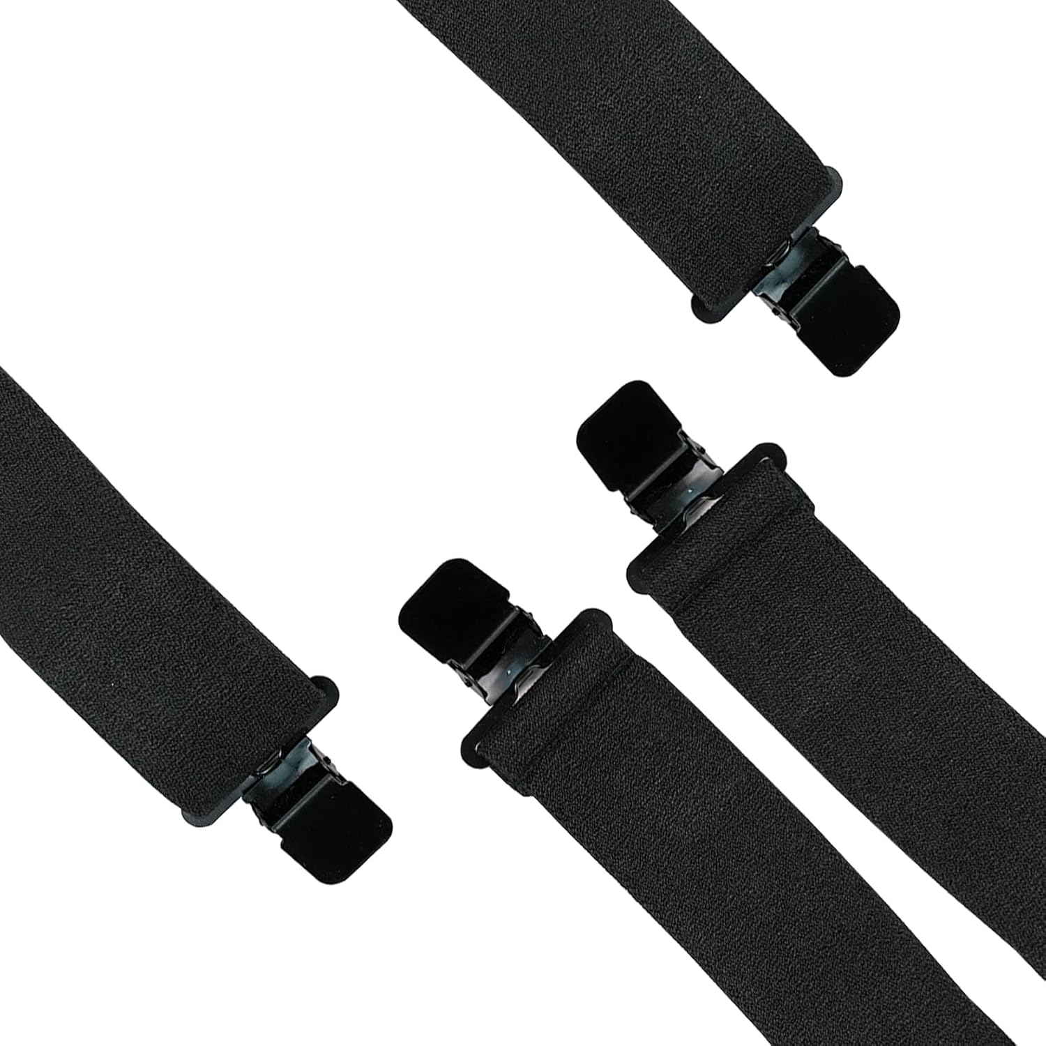 KUNN Mens Suspenders X-Back 2 Inch Wide Elastic Suspender Heavy Duty Clips Work Suspenders - Image 3