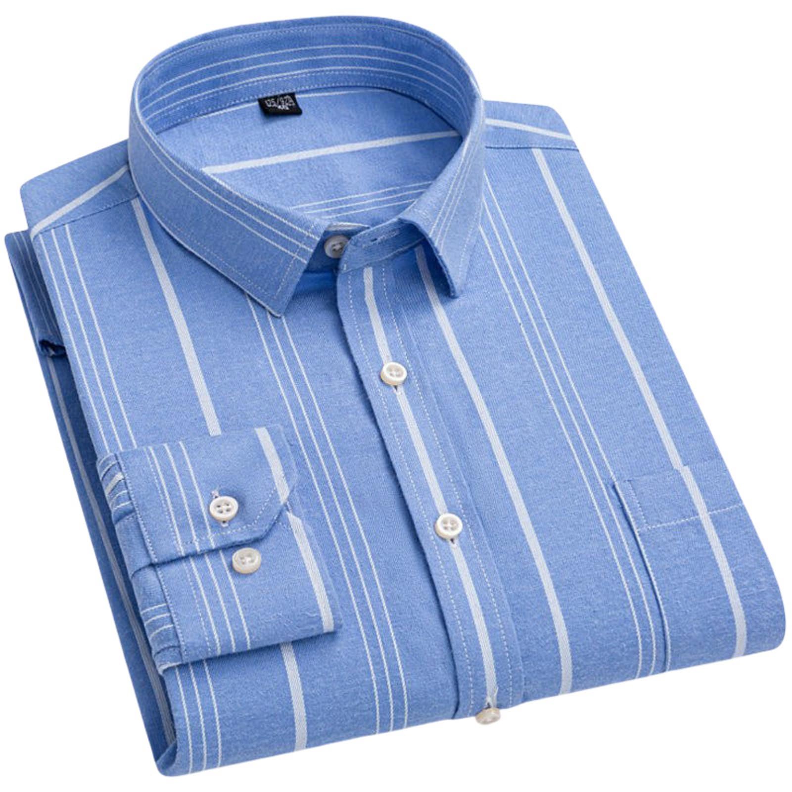 Herren Frühling Kariertes Retro Lässiges Flanell Baumwollhemd