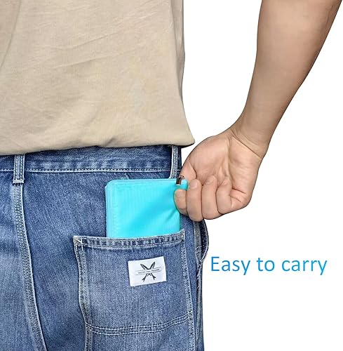 Miniatura 7 de ACBSUSU Paquete de 5 bolsas portátiles de nailon Ripstop, bolsas de almacenamiento para el hogar de gran capacidad, bolsas de comestibles, bolsas de