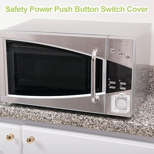 Miniatura 10 de UFURMATE Cubierta protectora para interruptor de botón, 6 protectores de plástico transparente para interruptor de botón, a prueba de polvo,