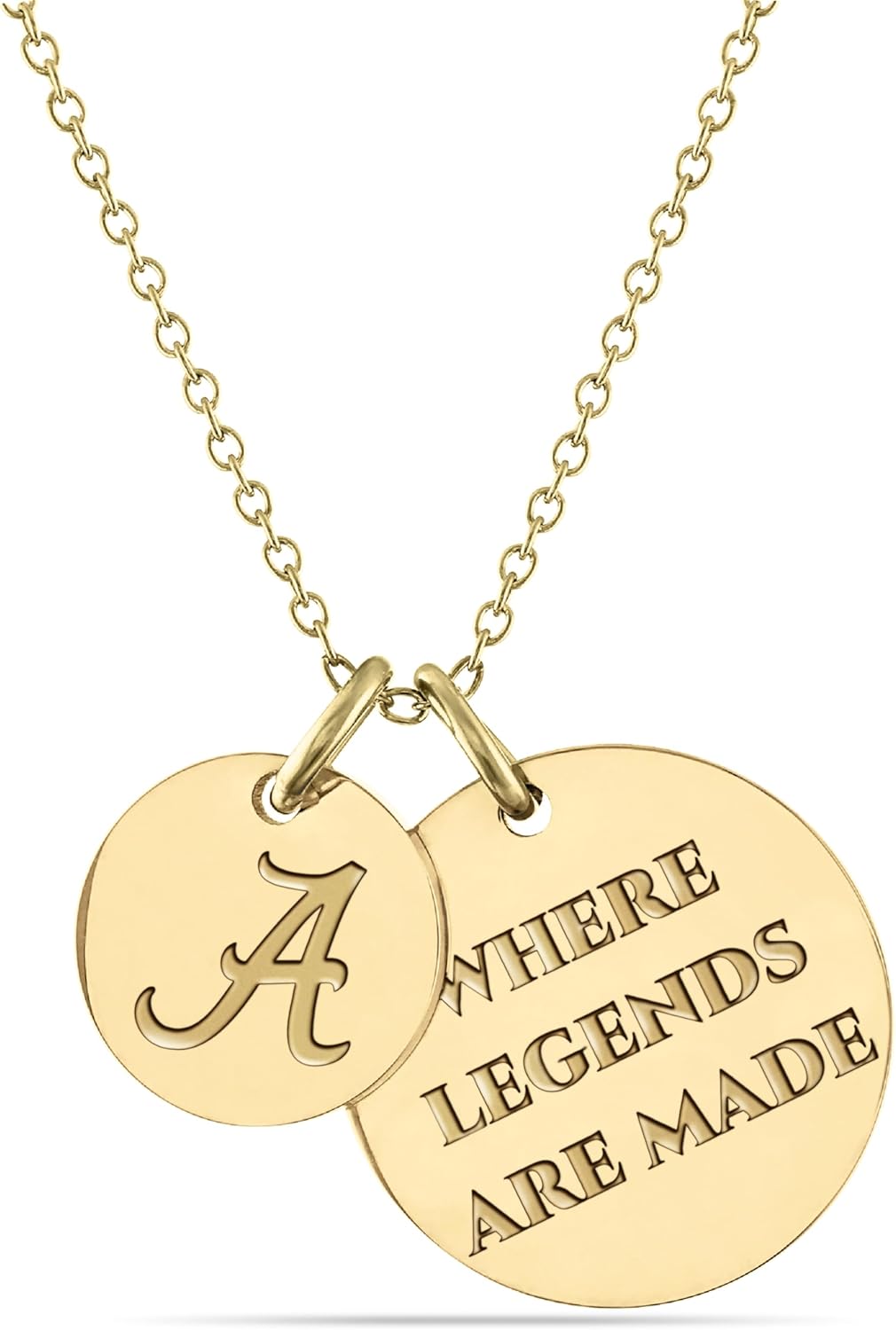 Stone Armory Necklace for Alabama Crimson Tide - 18K Gold-Plated Stainless Steel Jewelry Designed for Sensitive Skin - Adjustable 16-20in Chain, Gift for University of Alabama Fans