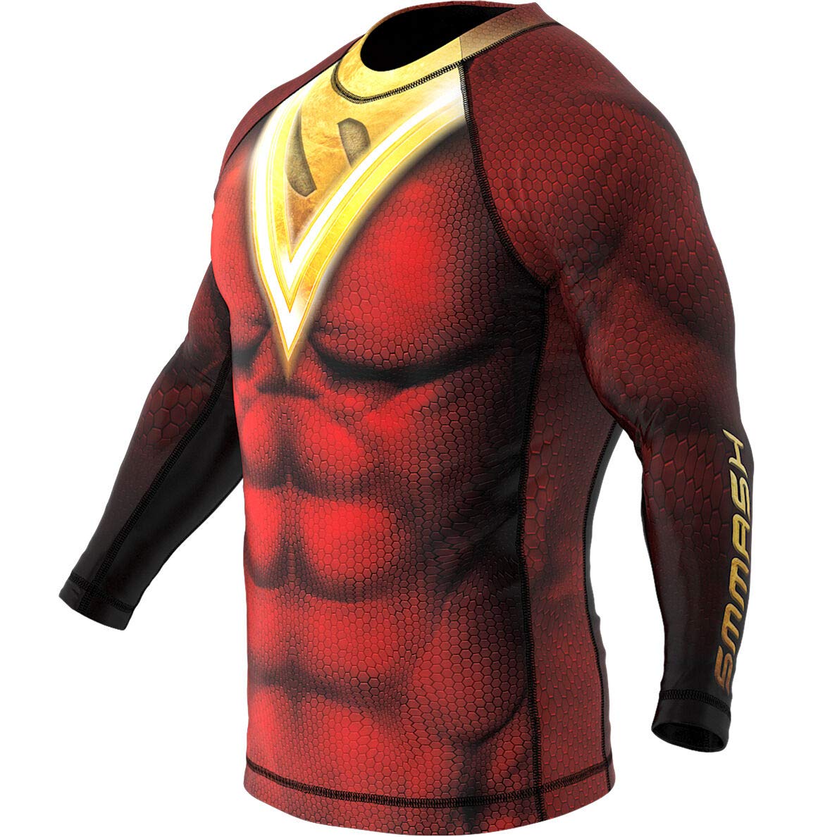 SMMASH Rashguard Homme à Manches Longues, Tee Shirt pour Hommes, T-Shirt de Sport Boxe MMA Kickboxing Krav Maga, Matériau Antibactérien, Produit dans l'Union Européenne