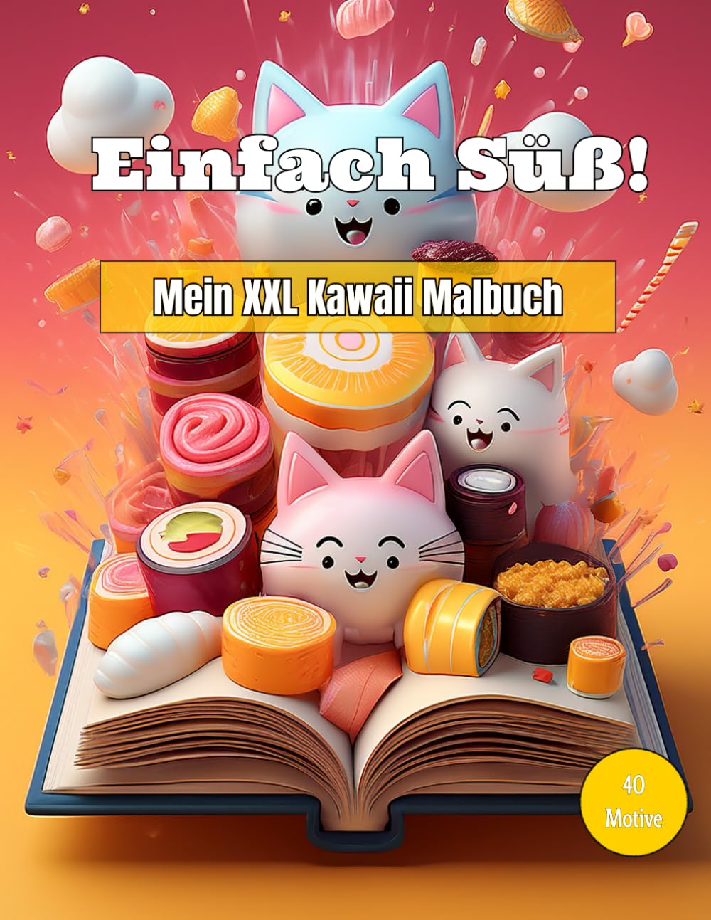 Einfach Süß!: Mein XXL Kawaii Malbuch...