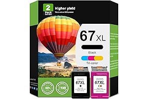 Remanufactured 67XL Ink Cartridge Replacement for HP 67 67XL XL HP67 (Black) for Inkjet Printer